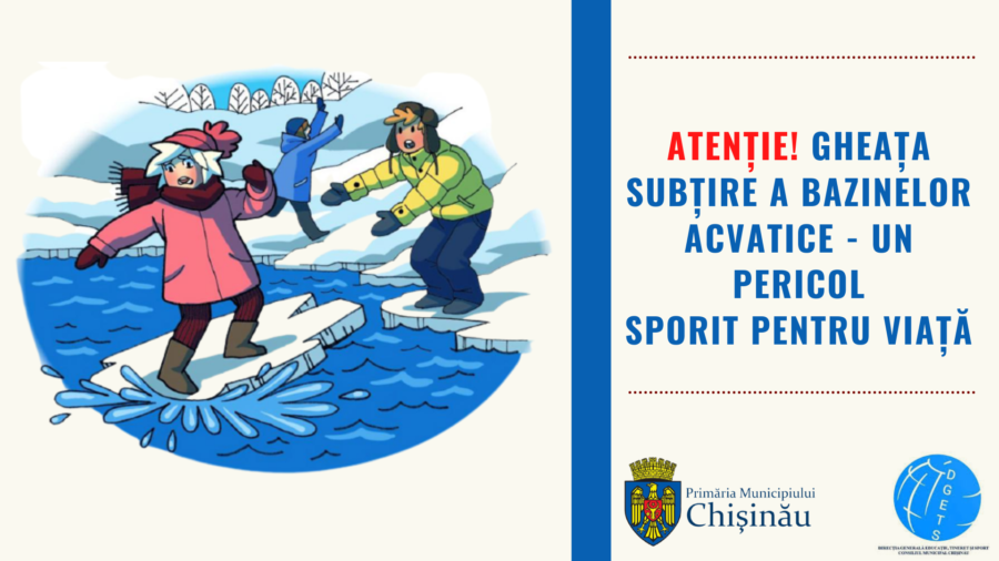 Riscul practicării jocurilor copiilor pe apă sau gheață